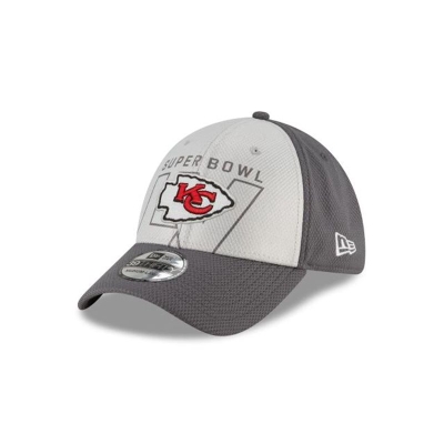 Kansas City Chiefs Gorra | New Era NFL Super Bowl Lv 39thirty Stretch Fit Cap Mexico - Grises